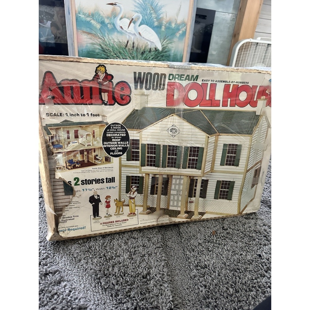 Vintage Little Orphan Annie Wood Dream Dollhouse Kit SEALED in Original Box Rare
